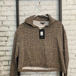 Leopard / cheetah print pull over jacket